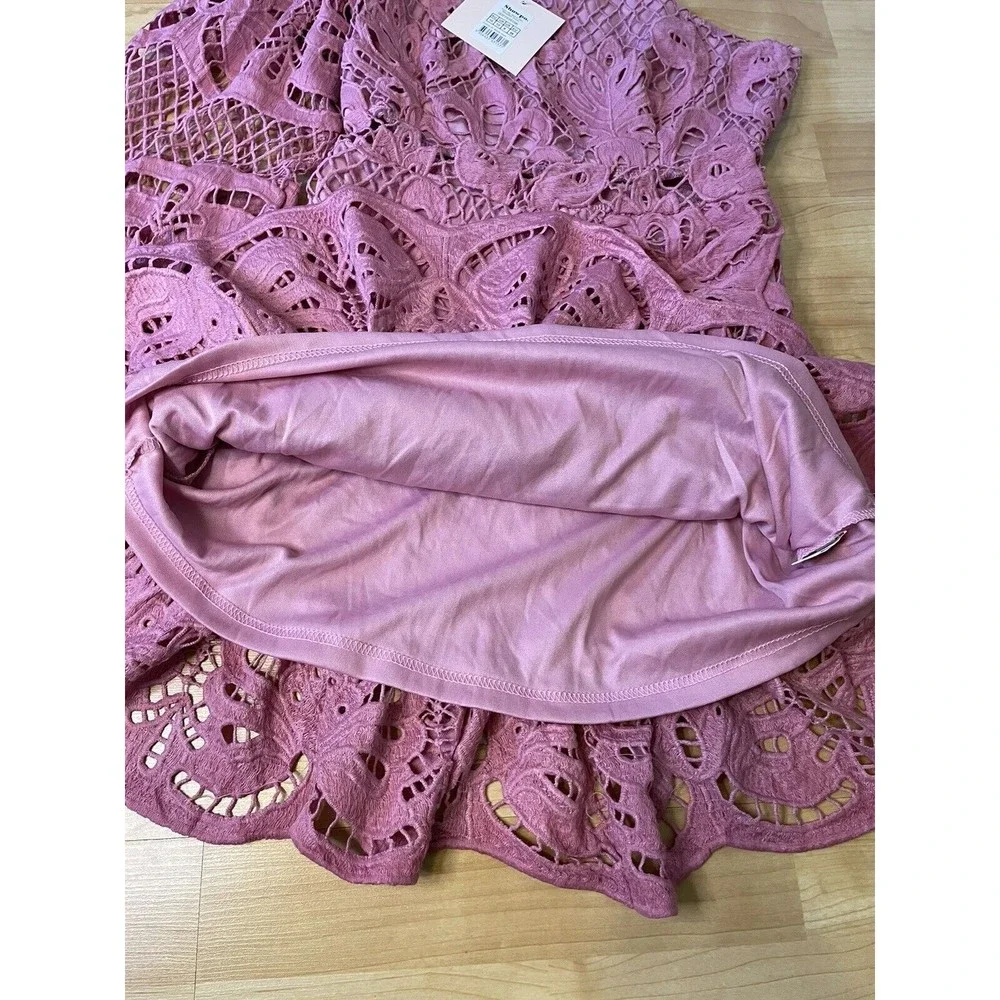 NWT Showpo. Kiss Me Quick One Shoulder Dress Size 6 Dusty Rose - Picture 11 of 14